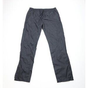 Vtg 90s Brooks Running Mens XL Faded Ripstop Wide Leg Windbreaker Pants Black